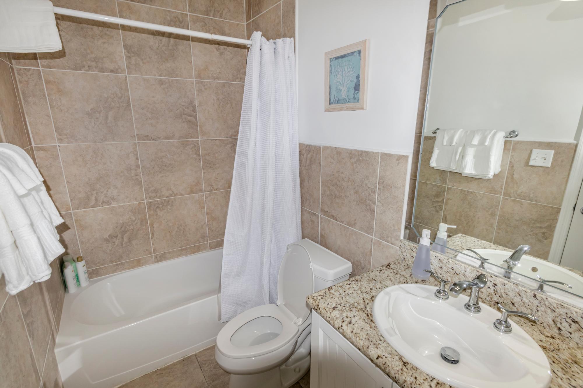 Upper level guest bathroom