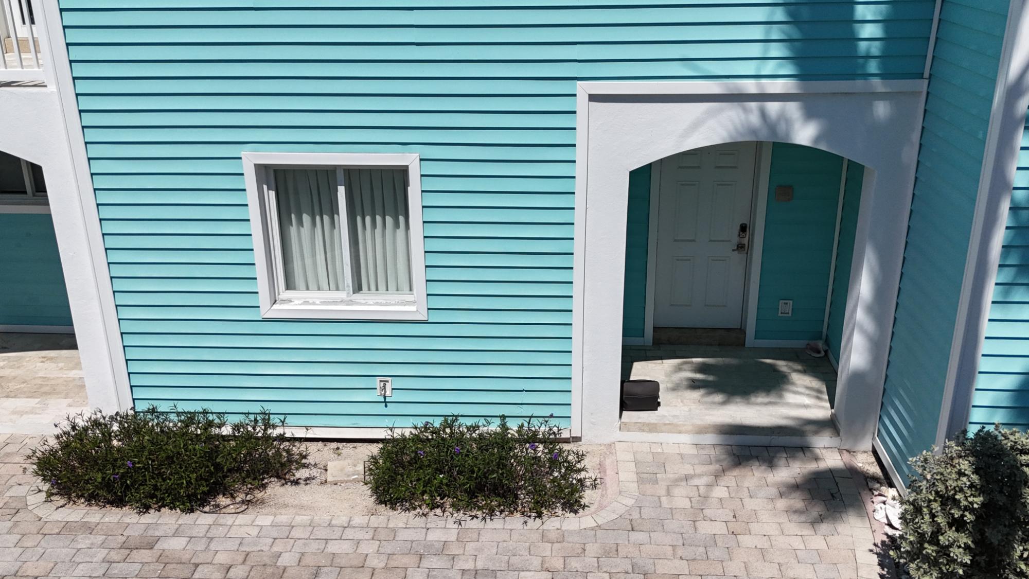 Front door of the townhouse