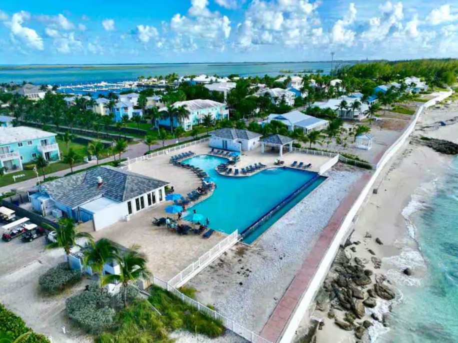 The pool viewed from above the ocean