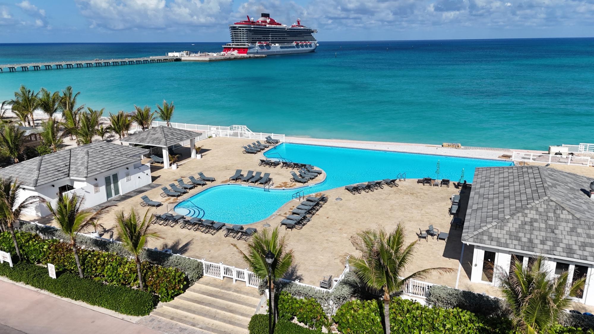 Resort pool overlooking the ocean